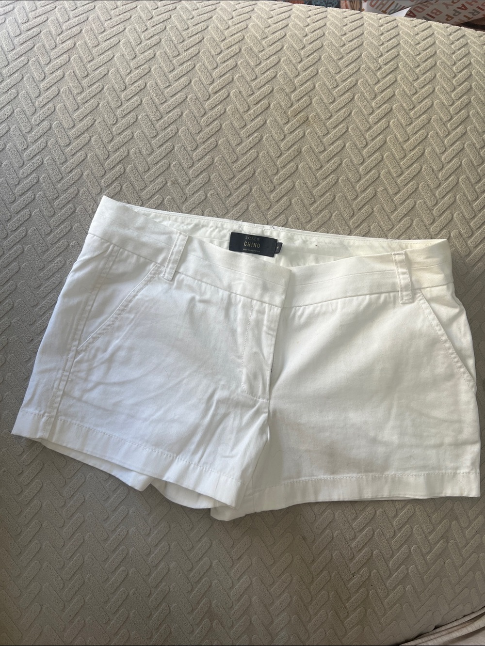 J. Crew White Chino Bermuda Shorts